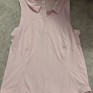 Lululemon Athletica Pink Polo Tank Top Sleeveless